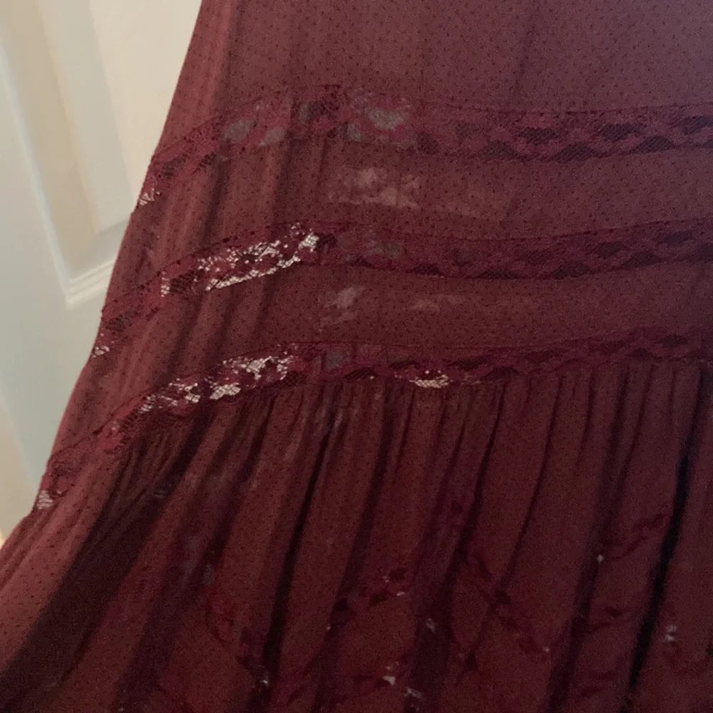 Free People Burgundy Sleeveless Dress Small 0015 NWOT - Picture 3 of 5